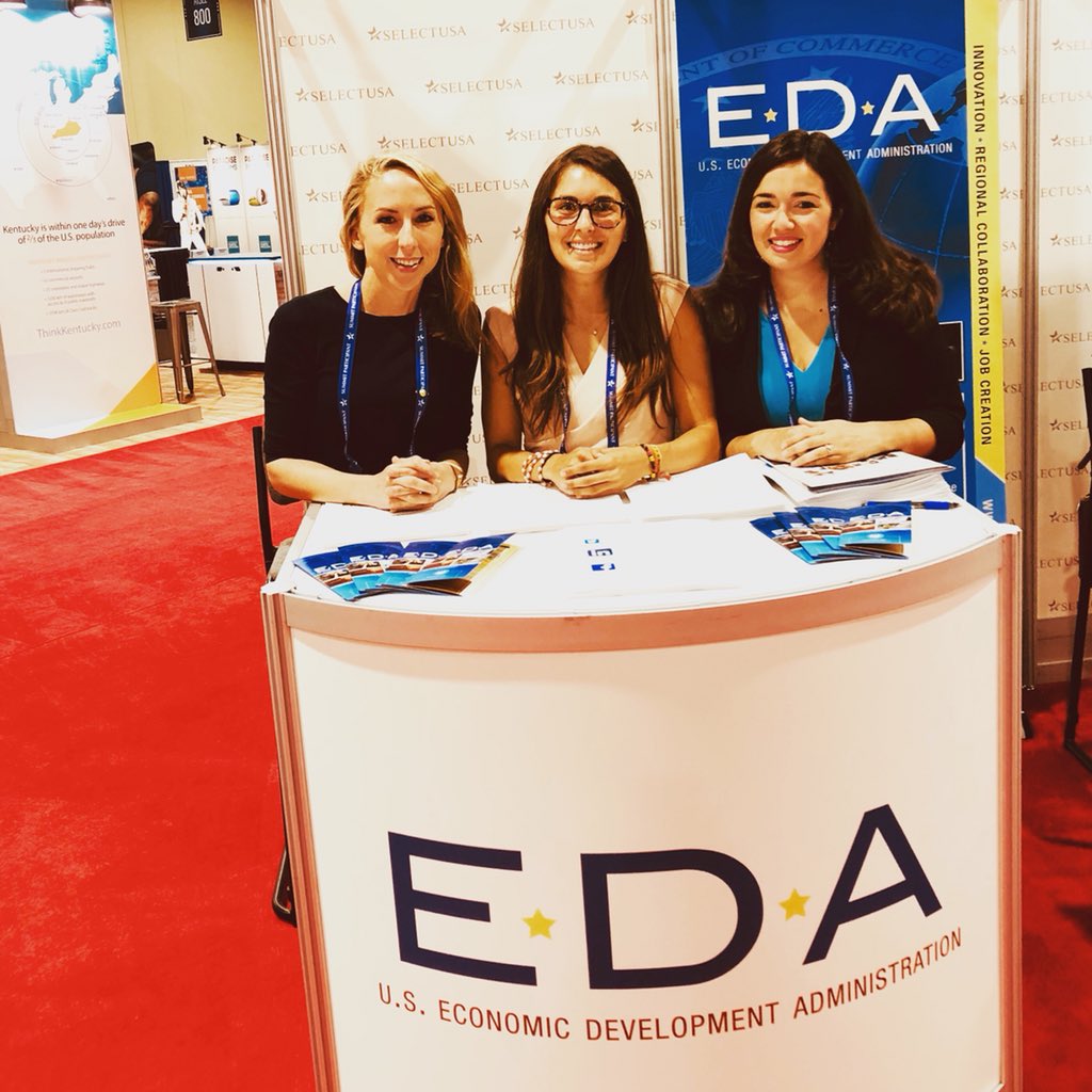 Come visit us at the EDA booth in the #SelectUSASummit Exhibit Hall to learn how we can help support your strategies to attract #FDI #EconDev