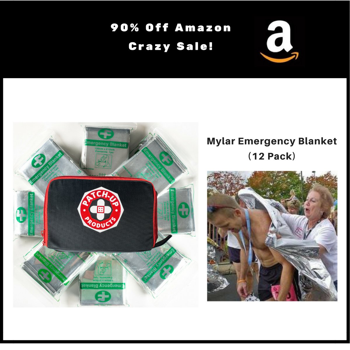 patchupkit's tweet image. CRAZY SALE 90% Off Mylar Emergency Blankets...so many summer / outdoor uses! Instructions included. Learn More, Get Coupon =&amp;gt; smartshopperbonus.com/vip/crazycosmi…