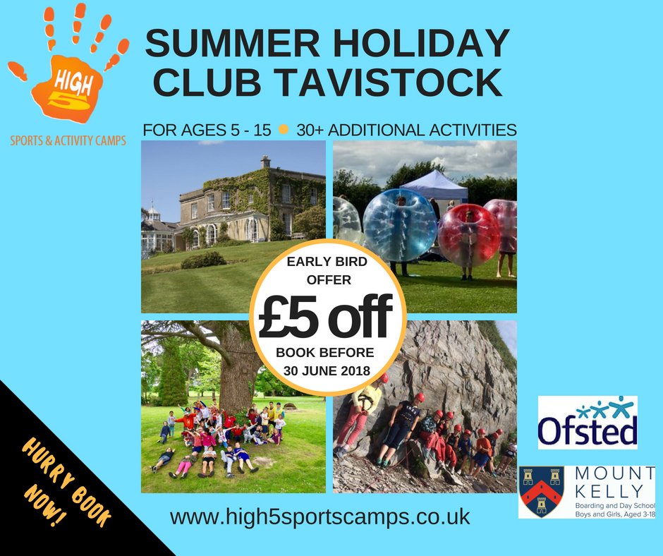 Mount_Kelly's tweet photo. High 5 Summer Camps - Book before 30th June to get £5 off per day!

https://t.co/Ly1Z2RtnD0 https://t.co/gfeAbVpTfR