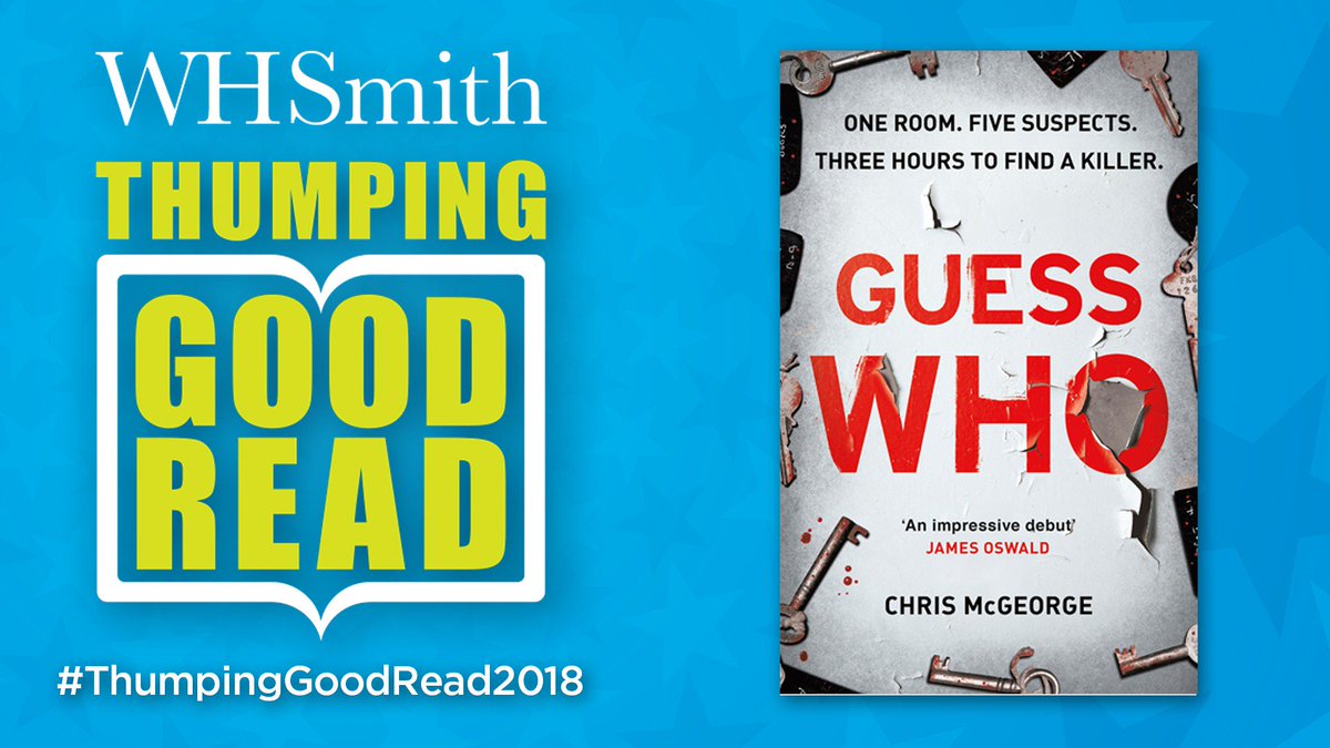 WHSmith's tweet photo. Book 4 of our #ThumpingGoodRead2018 shortlist is 'Guess Who' by Chris McGeorge.  Vote for your favourite title here https://t.co/vDfwkmPWVK #ThumpingGoodRead2018 #books #bookshelf #WHSbooks https://t.co/ubOChBnmGu