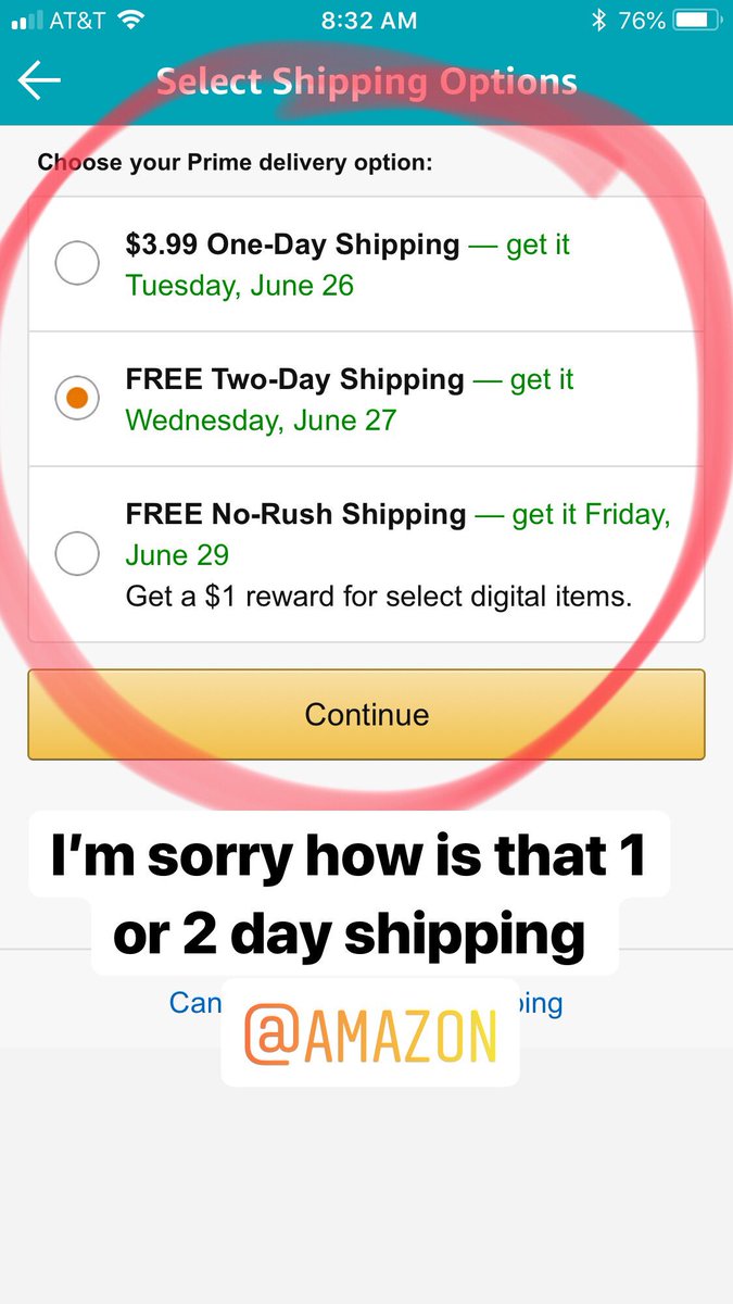 veige279's tweet photo. Really @amazon how is this one and/or  two day shipping?!? https://t.co/axuM8LrMtc