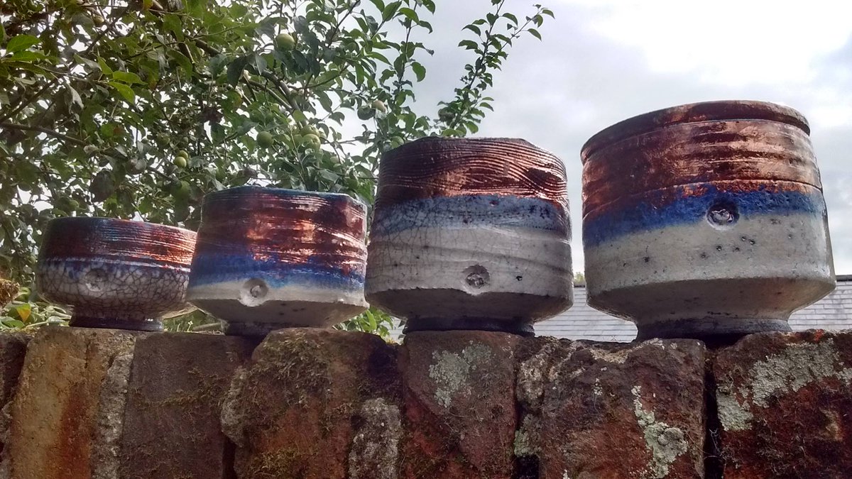 RakuShaunHall's tweet photo. PV at #numberfourgallery, #Eyemouth is on the weekend of July14-15th. I won't be there in person sadly but my pots will. https://t.co/tdzhArCLtu