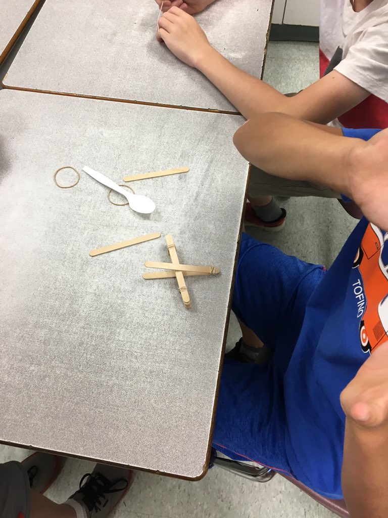 Ms_Elliott5's tweet image. When the 8s are away the 7s will play! Making catapults and launching marshmallows. #gradtripweek #TLDSBlearns