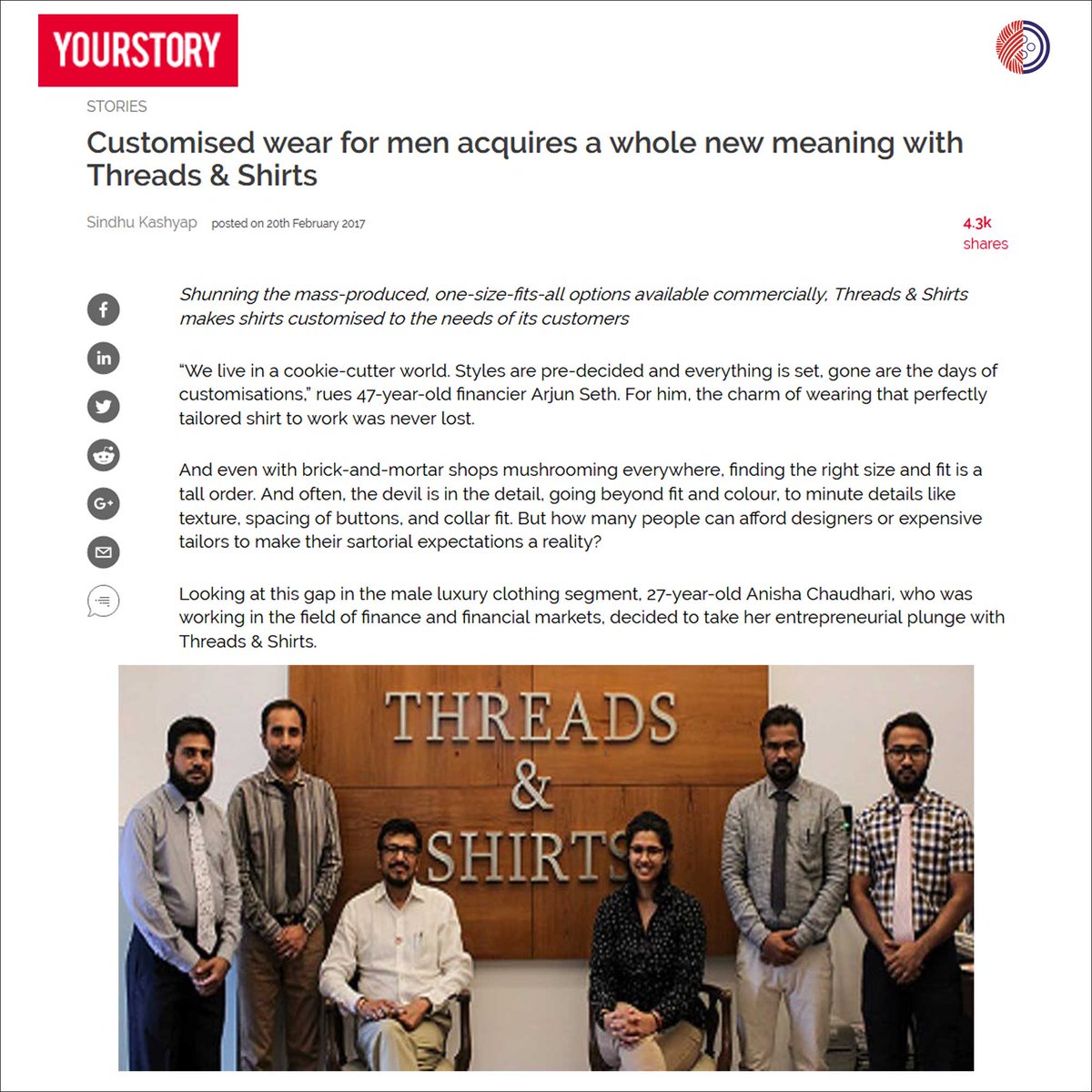 threadsnshirts's tweet photo. Here’s to the world of #ThreadsandShirts that makes shirts customized to the needs of the #customers . Featured in @YourStoryCo
#madetomeasure #customisedshirts #freshlytailored #mensweartrends #monochrome #casualshirts #dressshirt #mensfashion #pressrelease #BeDifferent #BeYou https://t.co/tlBMvjtCs4