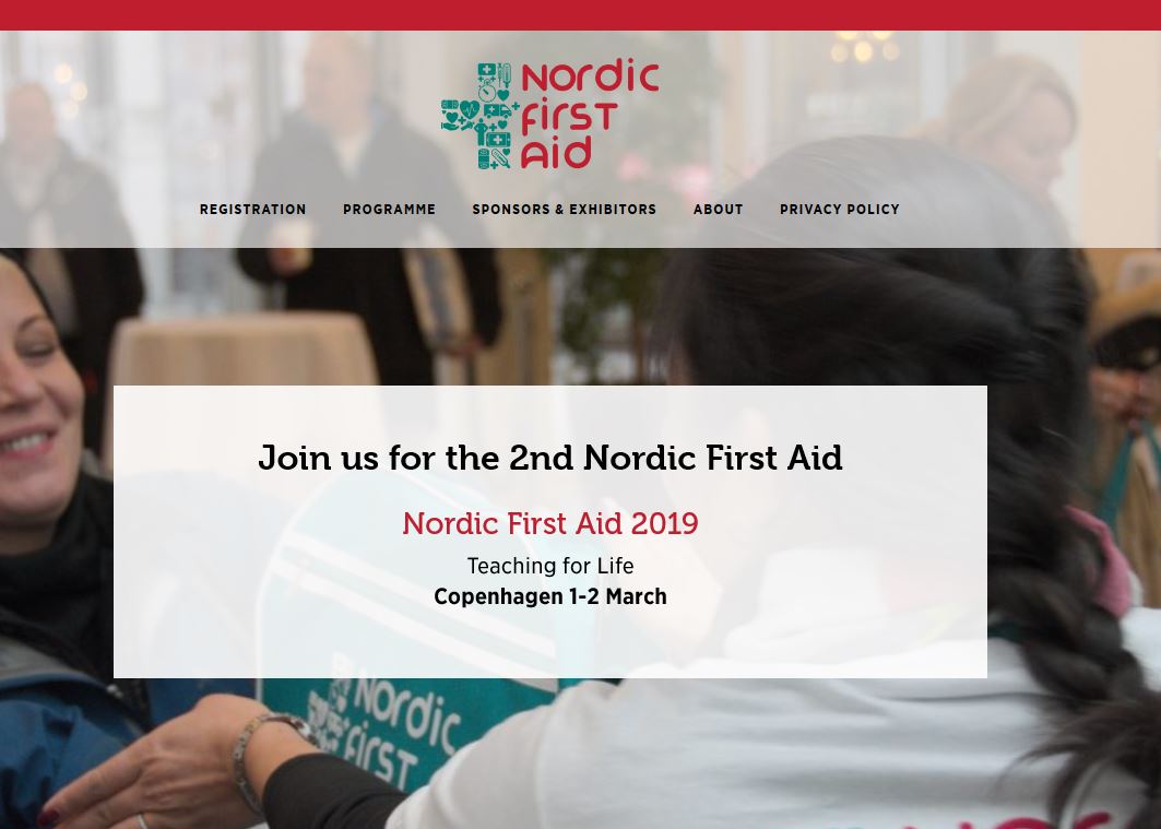 NordicFirstAid's tweet photo. The planning of Nordic @NordicFirstAid 2019 has begun. Take a look at our updated website https://t.co/MlY2Oz0547 #NordicFirstAid #NFA2019 #NordicFirstAid2019 #FirstAid #Resuscitation #FirstAidInstructor #CPR #FIrstAidClass https://t.co/wGmSoDWPx4