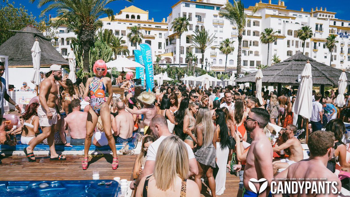 DuncanBatchelor's tweet photo. More of this tomorrow @PlazaBeach_ with @MansionVIP #PuertoBanus #Marbs #Marbella #MEGABeach #Mansion #Candypants https://t.co/xn8L4rcB9f
