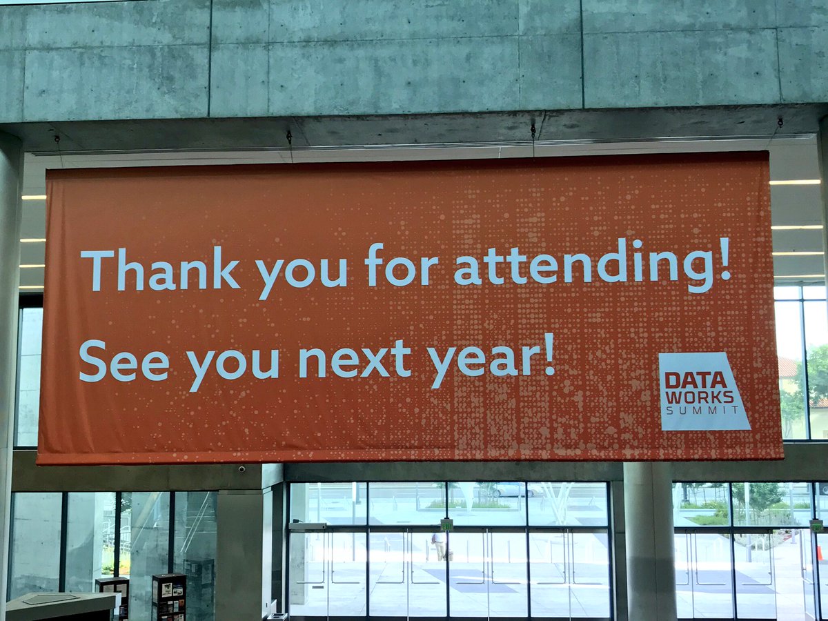 DataWorksSummit's tweet photo. On the longest day of the year in San Jose, #DWS18 is drawing to a close with a half day. Thank you again to everyone who attended! https://t.co/WHZQ9vHeRr