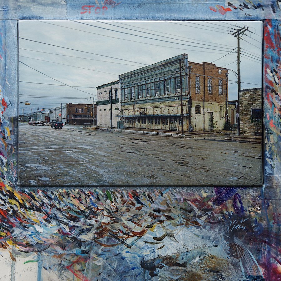 RodPenner's tweet image. McGregor, TX, 2018, Acrylic on canvas, 5 x 7 1/2 in. #pennerpainting #mcgregortexas #smalltowntexas #milesmcenerygallery