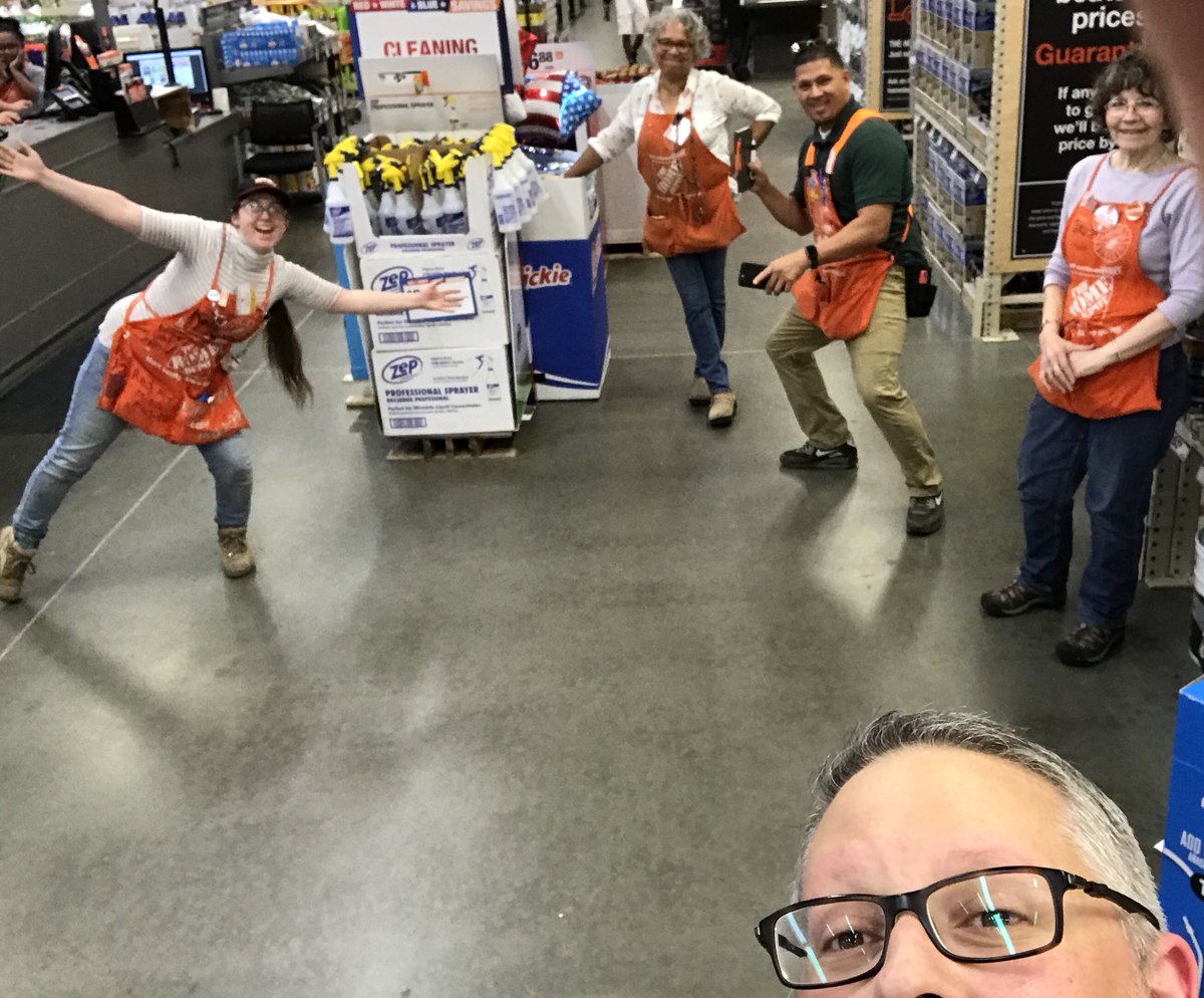 greenlee_kevin's tweet photo. HAPPY National Selfie day from the Spanaway Home Depot team!  Join us for some great values and fun!  @jenny_helme @allysha_Gar https://t.co/YNKlaWkKFx