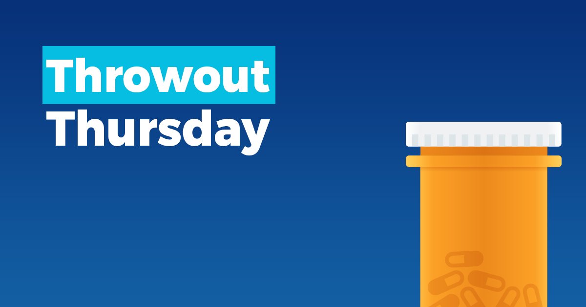 HealthyStMarys's tweet image. Make today #ThrowoutThursday! Get rid of medicines you no longer use or that have expired. Find out how to properly dispose of these medications here: ow.ly/rOq330kBylM