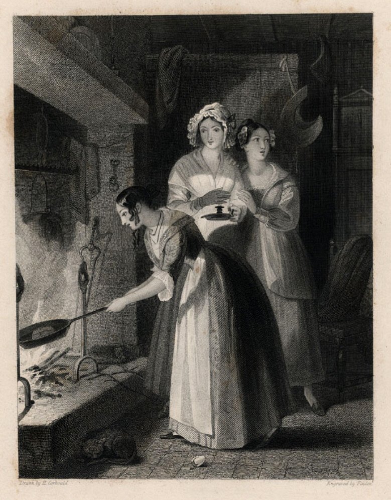 david_castleton's tweet photo. On #Midsummer Eve, girls baked tiny 'dumb cakes' carved with their initials. The cakes - containing lots of salt &amp; sometimes even soot or urine - were baked in silence. The ghost of the girl's future husband would then appear &amp; share the cake with her. #FolkloreThursday #Folklore https://t.co/19Fx2xz4Sn
