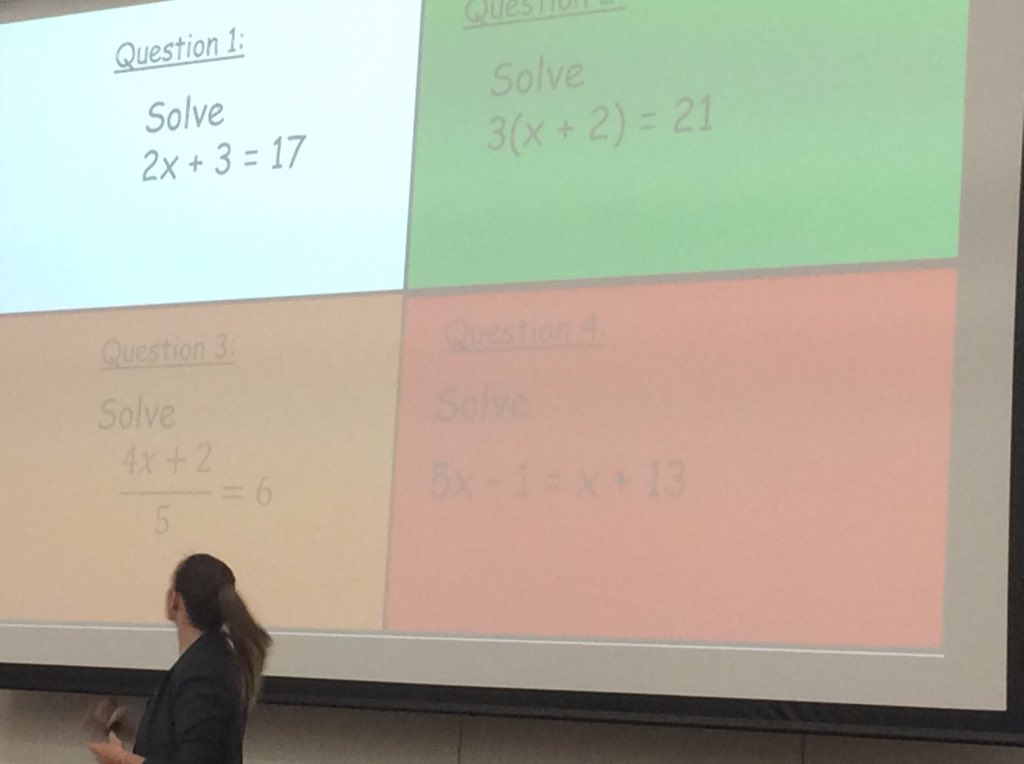 BCA_Teaching's tweet photo. Emma Ayrton @wadedeacon sharing ideas about Diagnostic Starters #BCATM18 try https://t.co/xCWyDEFXeN or Maths Box for resources. https://t.co/bY5HWzuZDF