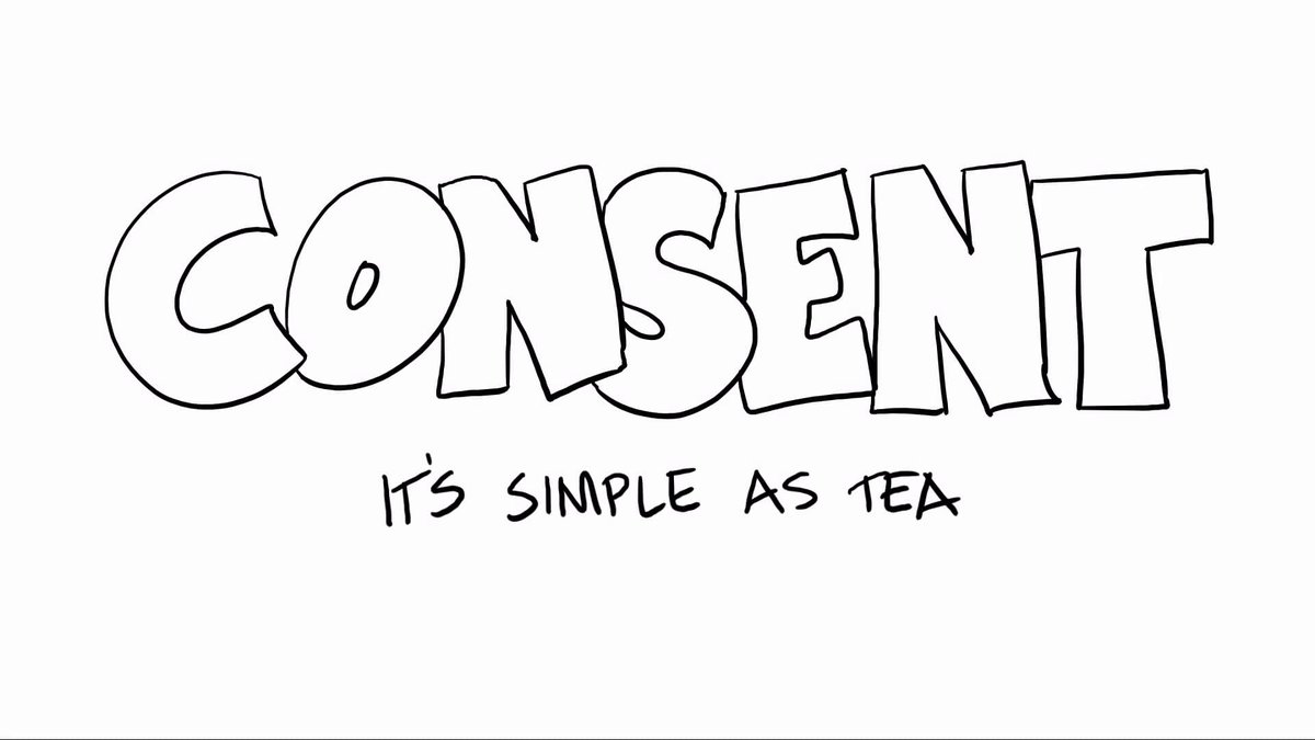 #AskConsent Sex without consent is rape - There are no grey areas. Watch the Consent is as simple as Tea video #bodysoul18
 bit.ly/1EYDHCk