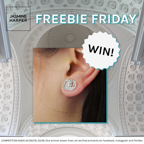 JasmineHarperUK's tweet photo. It’s time for #FreebieFriday! Today we’re giving away the stunning Toujours Stud Earrings, wear them for a formal event or for everyday, it’s your choice. To #win, simply follow us and RT this post. Good Luck! https://t.co/YKd0COxr9A