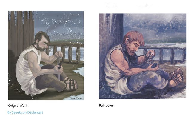 kikoeart's tweet photo. Paint Over 03 
Original painting's artist on Deviantart:
https://t.co/UEGNTr3G3h 
If you want a paint over of your art pls check out my website! (on profile)

#paintover #drawover #critique #collaboration #art #drawing #painting #digitalart #photoshoppa… https://t.co/7GVmb3YgRd https://t.co/w5pA8lZvXH