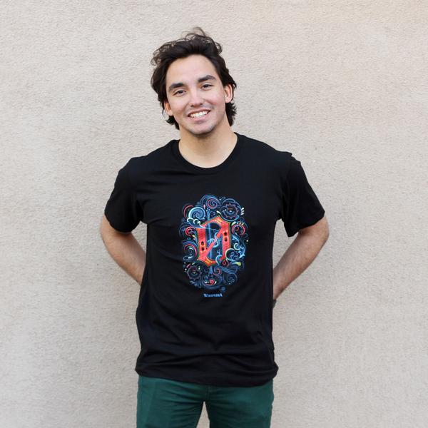 Express your enthusiasm for Wikipedia's colorful collection of free public domain works with this blackletter font zero t-shirt by Catherine Dimalla! ✨ store.wikimedia.org/products/wikip…