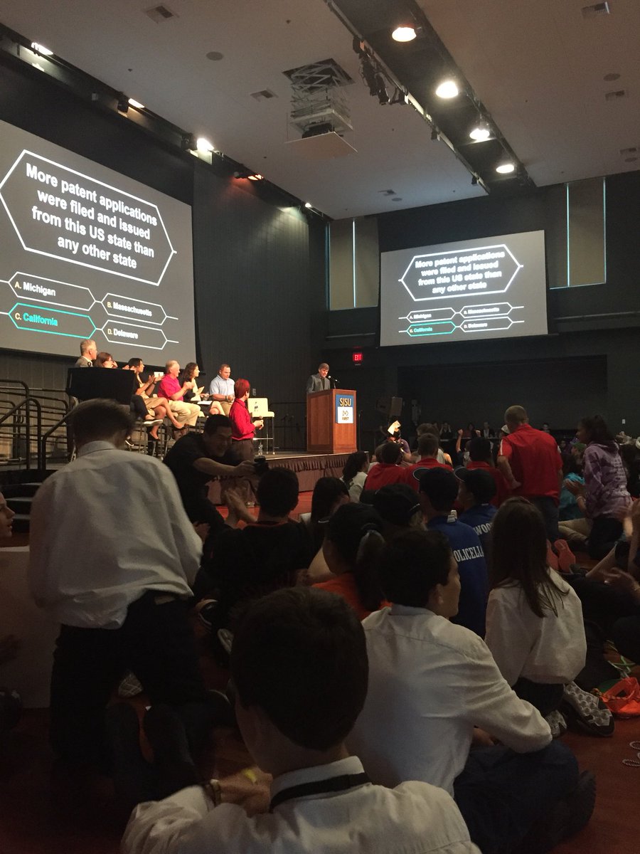 firstlegoleague's tweet photo. Final rounds of “Who Wants to Be an Innovator” are under way with #globalinnovation sponsors and teams. #iinventbecause #firstinspires https://t.co/qqhFdVV7tX