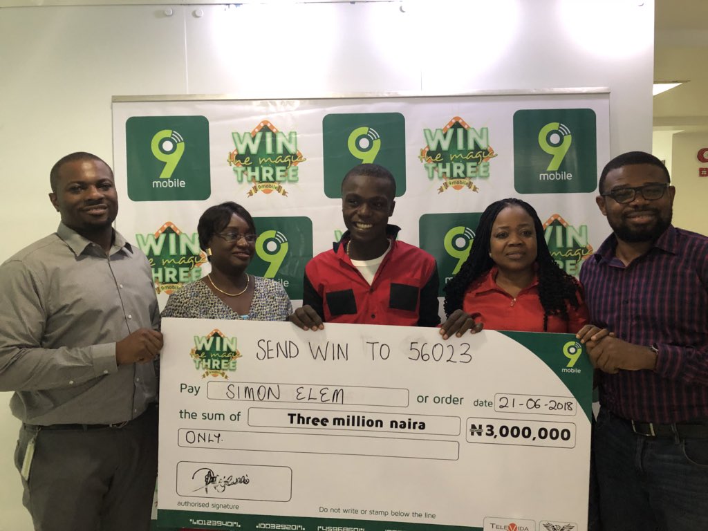 T2mobile_ng's tweet photo. Some lucky customers smiled home with over N20Million won courtesy of #9Mobile #MagicThree. This could be you! The promo is still ON! Send WIN to 56023 #9mobileCares https://t.co/Ggj7qAMkAA