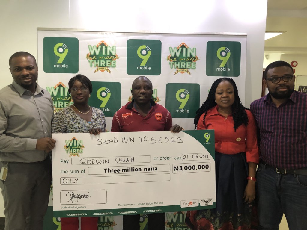 T2mobile_ng's tweet photo. Some lucky customers smiled home with over N20Million won courtesy of #9Mobile #MagicThree. This could be you! The promo is still ON! Send WIN to 56023 #9mobileCares https://t.co/Ggj7qAMkAA