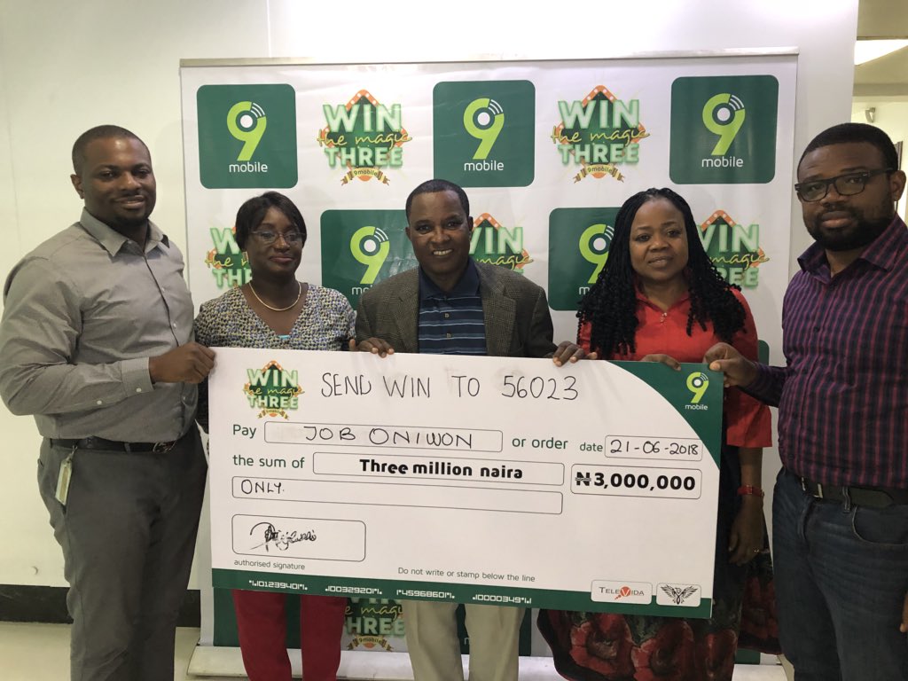 T2mobile_ng's tweet photo. Some lucky customers smiled home with over N20Million won courtesy of #9Mobile #MagicThree. This could be you! The promo is still ON! Send WIN to 56023 #9mobileCares https://t.co/Ggj7qAMkAA