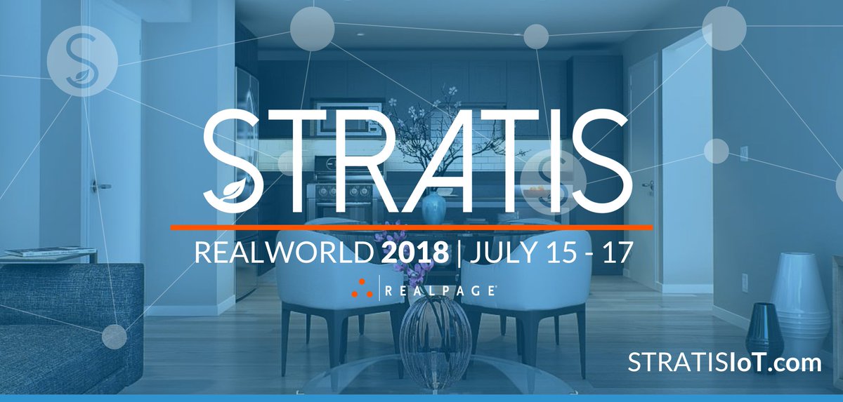 STRATISIoT's tweet photo. #savethedates! STRATIS is heading to RealPage, Inc.‘s #RealWorld2018 event next month. Hope to see you there! | #Multifamily #SmartCities #IoT | https://t.co/xAvkz7MBT0 https://t.co/ZtQoxBpZl2