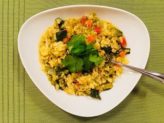 veraciousvegan's tweet photo. Kitchari! Split peas and brown rice make up the base as the carrots, cauliflower, and Swiss chard give it its heartiness and the super healthy aromatic spices give it its flavor. 

This soup should be made to be shared!  https://t.co/fjOfSYf9ft https://t.co/2IBIzQdPx4