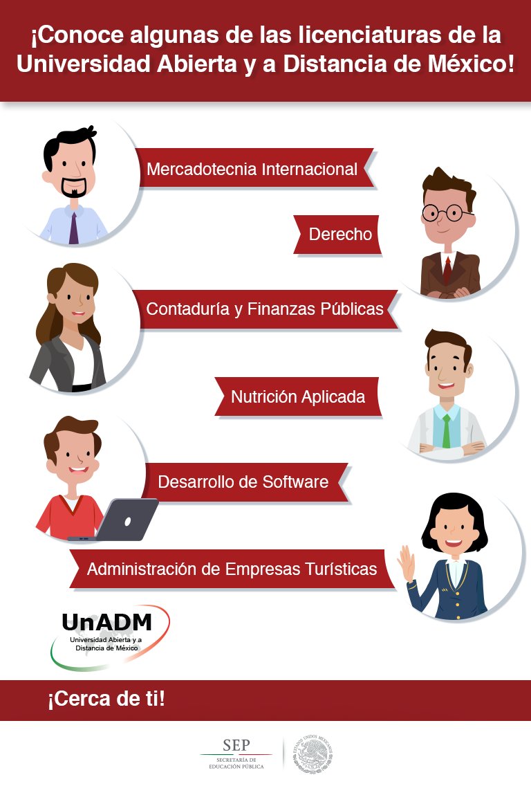 SEP_mx's tweet photo. ¿Quieres estudiar en la Universidad Abierta y a Distancia de México? ¡Apúrate! La convocatoria está a punto de cerrar. #UnADM https://t.co/qYzEgyYMac https://t.co/KBz42iwk5j