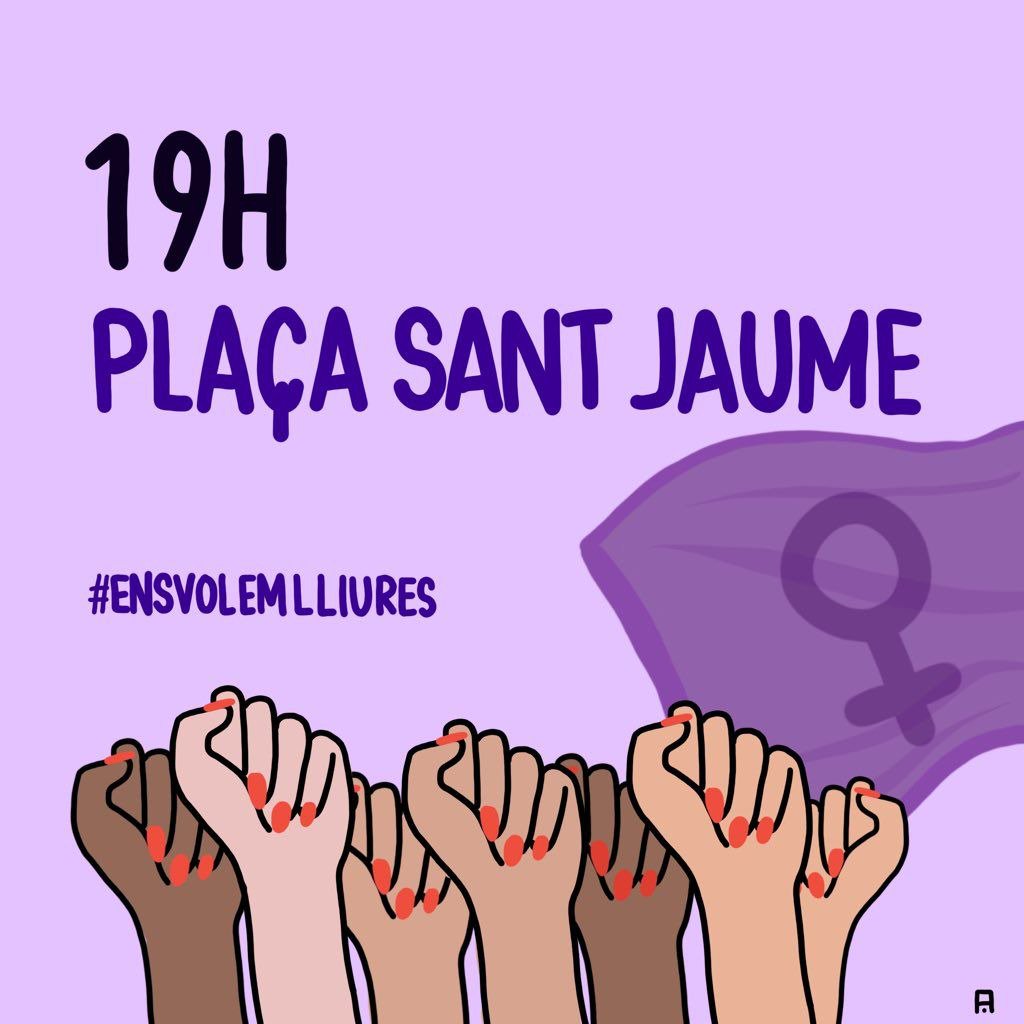 Contra la infàmia, totes a Sant Jaume a les 19h #JoSíEtCrec #YOSITECREO #LaManada #JusticiaPatriarcal