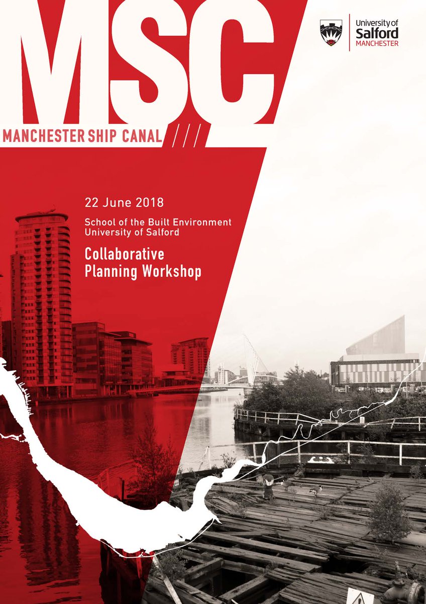 UPRISE_Research's tweet photo. Looking forward to our Collaborative Planning Workshop tomorrow where we will be discussing the potential of the Manchester Ship Canal. #mscworkshopsobe #BuiltBySalford https://t.co/JFCxXTT8Zh