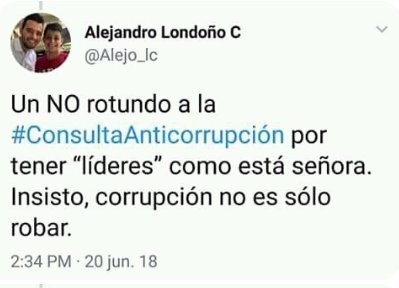 LaSinEstilo's tweet photo. Ya empezó la campaña para que voten NO en la consulta anticorrupción.  De verdad, les dicen que se pongan una soga al cuello y juran que es una corbata. Lamentable que esto suceda.

Necesitamos urgentemente educación gratuita y de calidad. https://t.co/3DzmW4dpdZ