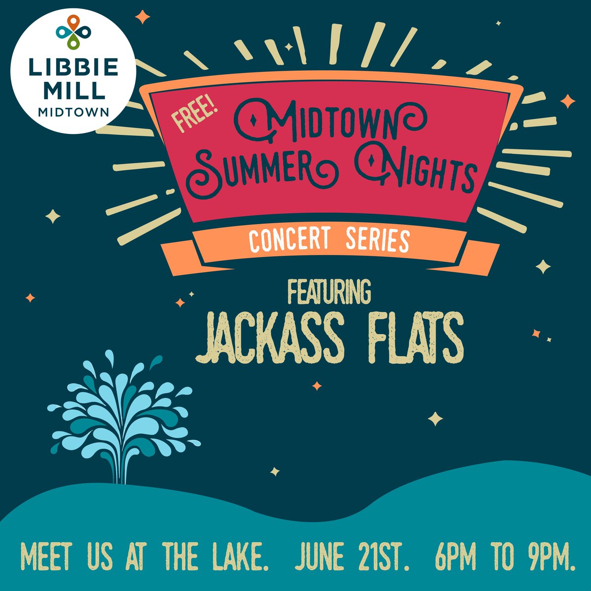 LibbieMillRVA's tweet photo. It's the first day of summer and our first Midtown Summer Nights Concert Series! What could be better? Come out to enjoy Jackass Flats around the beautiful lake! #rva #henrico #libbiemill #firstdayofsummer #rvamusic #rvaevents #rvax https://t.co/DEtR7WmKb4