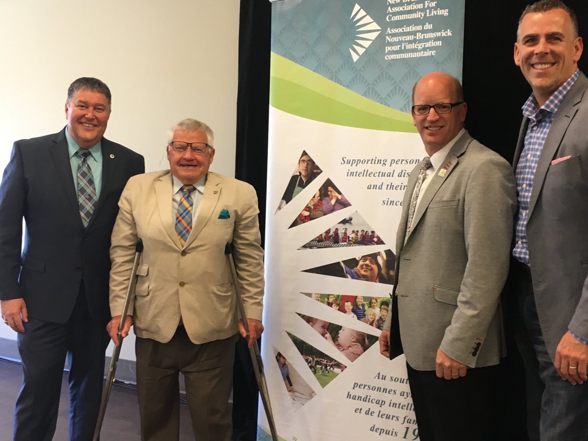 Great to have MLA Ed Doherty, mayors <a href="/dondarlingSJ/">Don Darling</a> &amp; Gary Clark @nbacl Changing Lives Changing Communities Fundraising Luncheon to #endexclusion