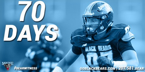 We are 7️⃣0️⃣ days out from kickoff under the lights against UNH!

🎟️: bit.ly/2yuX2hr

#BlackBearNation #BearWitness #CAAFB