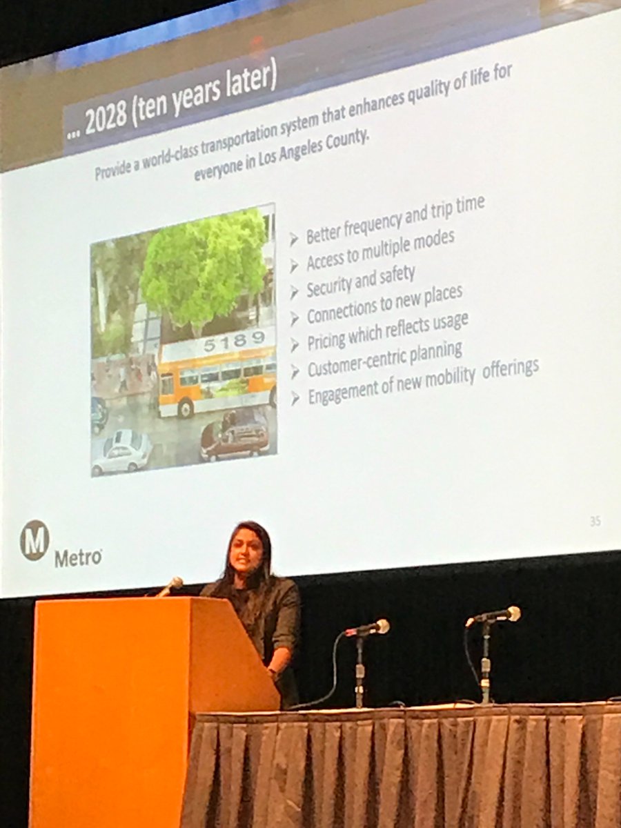 Summit_Strat's tweet photo. Rani Narula-Woods of LA Metro discussing exciting Metro micro transit project and future needs“ #globaltechjam18 #techjam #smartcities https://t.co/F1IIeReEft