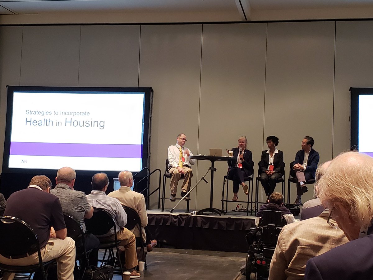 unionstudioarch's tweet photo. We're at #A18CON this week &amp; kicked off this morning with 'Health, Housing, &amp; Equity' presented by @CDC_gov @BonKu &amp; Catherine Ross of @CQGRD https://t.co/s9CztJl0ss