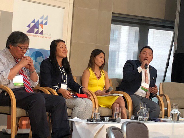 APIA_Scholars's tweet image. We are excited to hear our second plenary panel discuss the insidious #modelminoritymyth and how we can fight it through policy, advocacy &amp;amp; research for #APIAedsuccess Marry Nguyen Barry @mtlnguyen Monica Thammarath @APALAnational  Paul Watanabe @UMass Kham Moua @OCANational