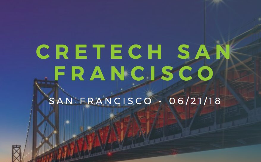 We are so excited to see you tonight at #CREtechSanFrancisco!!!!! Don't miss a night of delicious food, an open bar and unmatched networking with industry leaders while you discover the most innovative companies in #CREtech >> ow.ly/WLeM30km1jD #technology #tech #CRE
