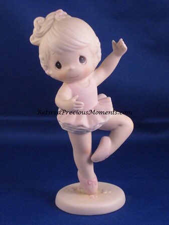 Day 21: In fourth grade, I took one of my Precious Moments figurines (plural) to Show and Tell. It was of a ballerina and was called “In the Spotlight of His Grace.” I thought “His” referred to me. (Day 21.5: I evidently had a gay god complex.) This is what it looked like.
