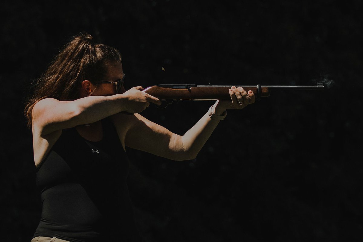 pewpewtaylor1's tweet image. #pewpewtaylor and her .22lr yesterday enjoying the +26C clear Alberta skies.  #plinking #shooting