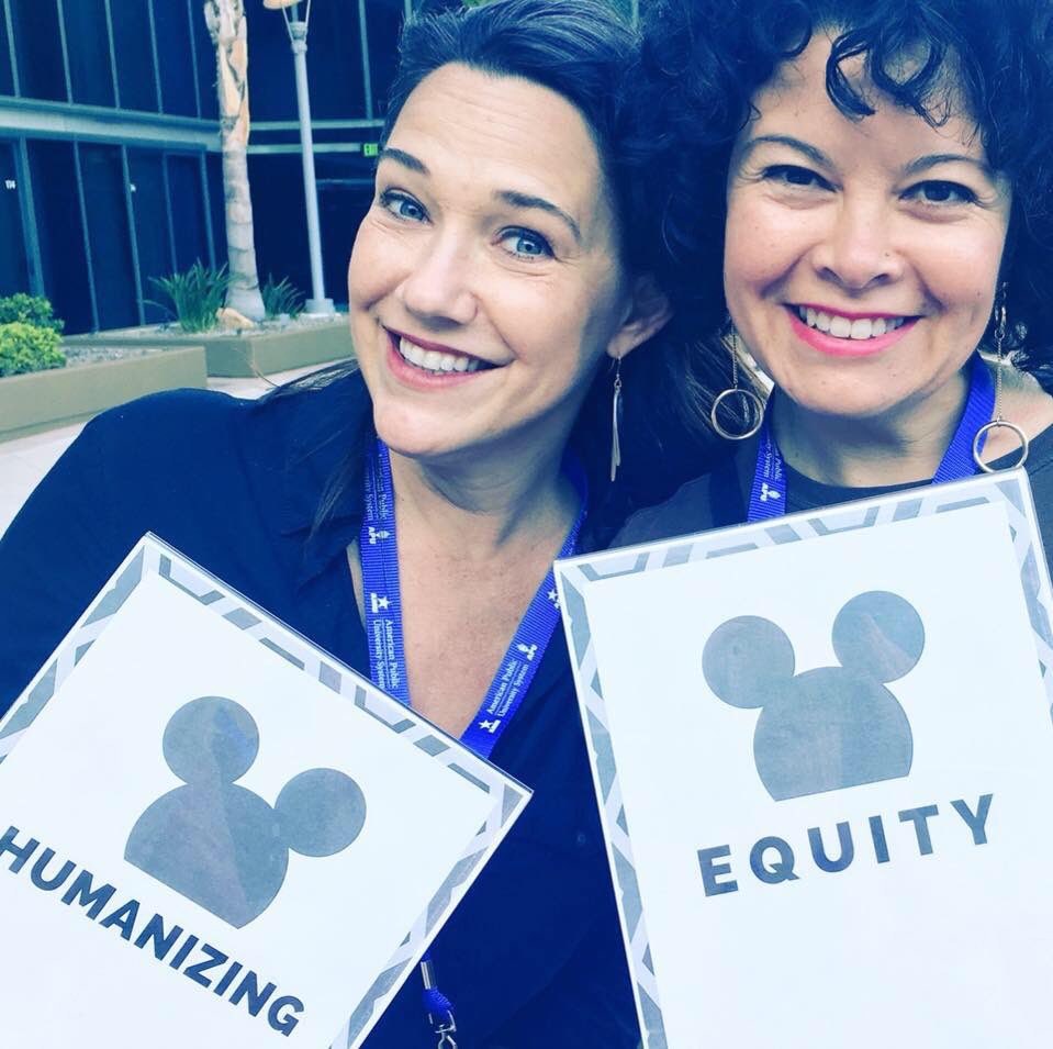 iLearnNow's tweet photo. #humanizing + #equity = eliminating the achievement gap. I’m honored to be part of this equation with @brocansky #CCCOTC18 #CCCLearn #@ONEforTraining https://t.co/gxVwcdCwLo