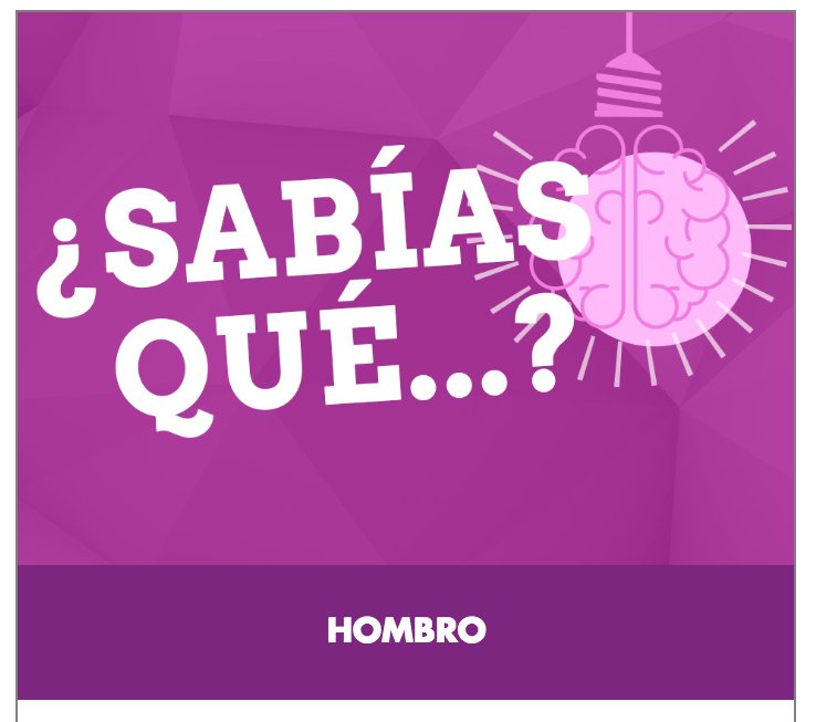CentroMedicoTVE's tweet photo. Hoy en la #app de #Centromédico, publicamos una curiosidad sobre el #hombro que te sorprenderá. Descárgala para consultarla en https://t.co/v4bPf6JBt8 o en https://t.co/gCvzVLb0n4 #saluid #TV https://t.co/2pmqbd3Dr5