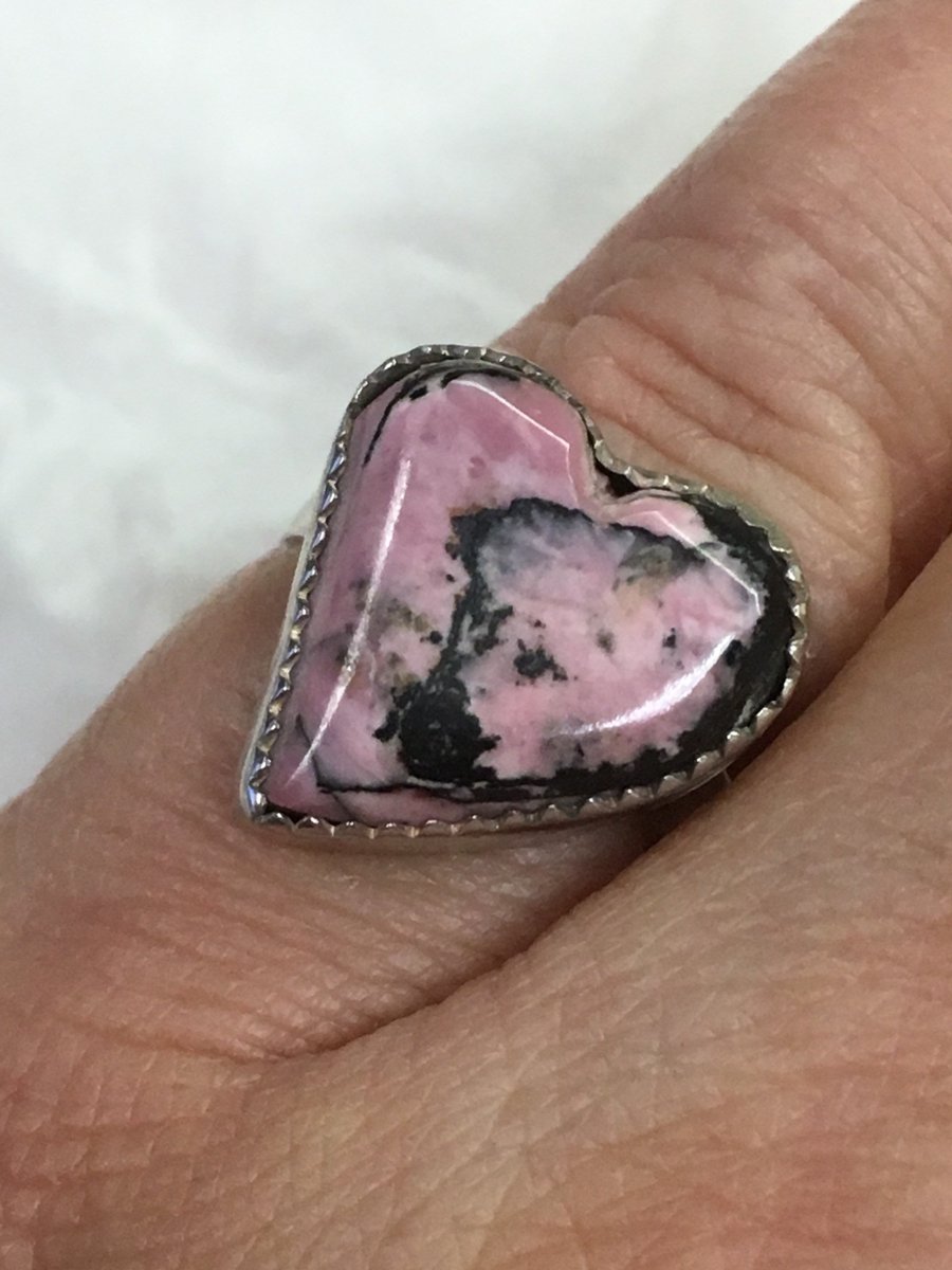 Excited to share the latest addition to my #etsy shop: Pink Agate Heart in 925 silver - very Southwest=bohemian - size 6.5 etsy.me/2IcA2n1 #heartjewelry #heartring #pinkheart #vintagesouthwestjewelry #silver #womenloverings #westernring #heart #bohojewelry