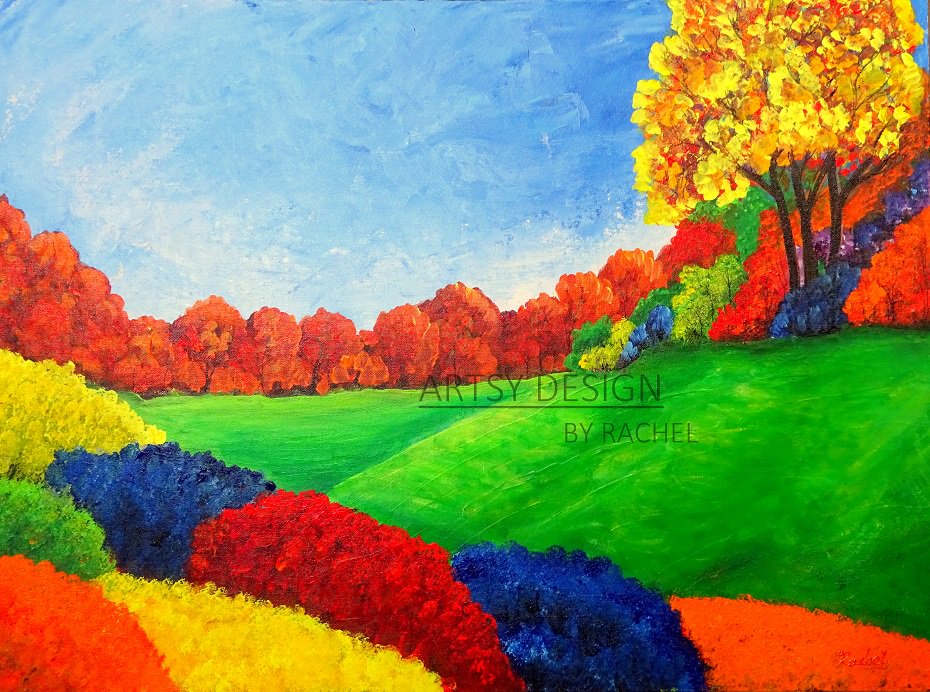 RAINBOW LAND
The season come, the season go,each with nature's celebration.. This land of my dreams, painted with vivid colors.....
______________________________
100% Genuine hand painted artwork for sale!!!
Contact me: artsydsn@gmail.com