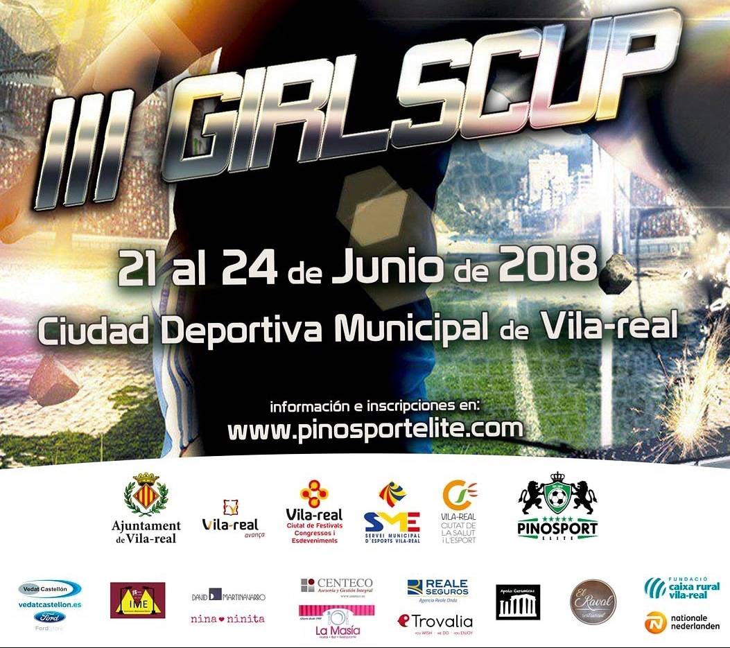 PinoSportElite's tweet photo. ¡Empieza la Girls Cup! GRACIAS a todos los colaboradores y patrocinadores por vuestro apoyo y confianza:
#Fundaciocaixarural @ninaninitajoyas @NNSeguros @RealeSeguros1 #Centeco #FordVedat @ajvila @SMEVILAREAL #LaMasia #ApoloCerámica #IME #ElRaval #DavidMartinavarro https://t.co/2LNFiEpMRr