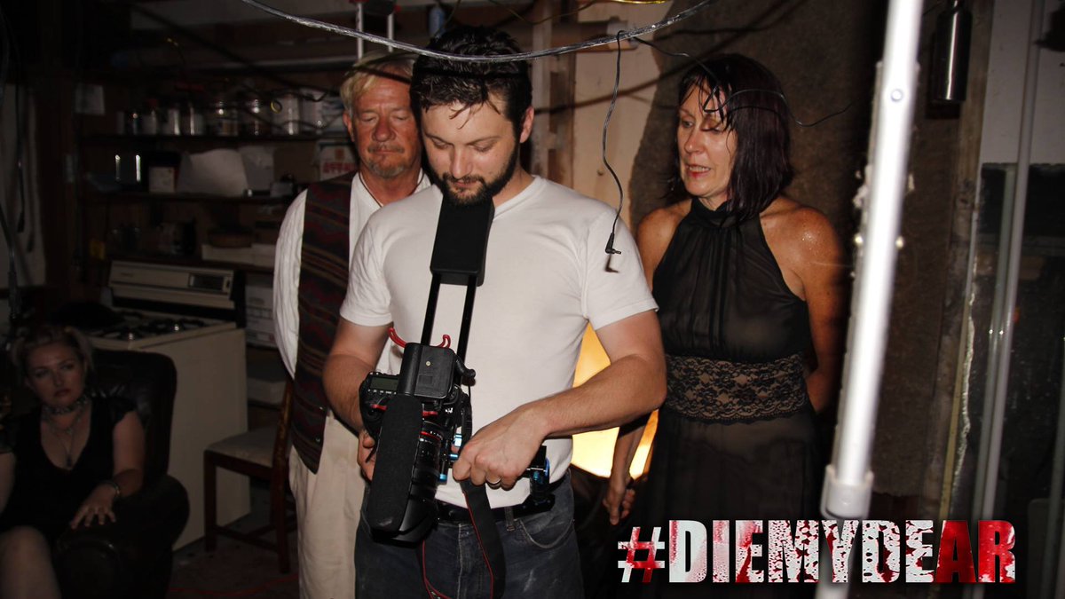 DieMyDearMovie's tweet photo. #ThrowBackThursday to our actors filming a #hallucination sequence in the garage. #diemydear  #thriller  #PrimeVideo  #throwback  #behindthescenes  #horror  #supportindiefilm  #emberlightproductions https://t.co/otcWrxszqP https://t.co/b5OwOCvKMQ