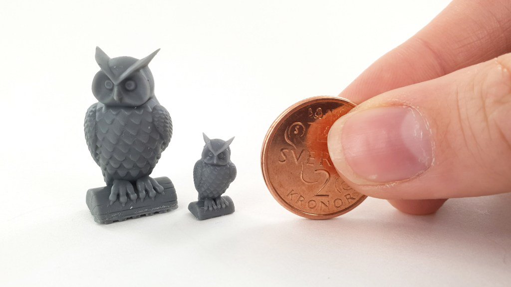 Check out these tiny owls 3D printed on FlashForge Hunter. The resolution is so good! #3Dprint #FlashForge #3D #Hunter flashforge-eu.com/info/2018/06/2…
