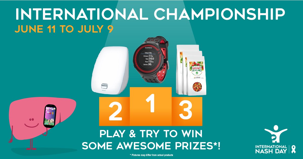 fattyliverday's tweet photo. #NASH Escape #Championship Alert! 🏆🏅 Save #MacLiver &amp; try to #win a #smartwatch, a #LightTherapy lamp or a #organic #superfruit mix!
🎮 #PLAY NOW ➡ https://t.co/W5QooHl5rB
#AwarenessGame #SeriousGame #Gaming #Game #Contest #PublicHealth #HealthCampaign #InstaGame #NASHday https://t.co/gyrMV9oyJb
