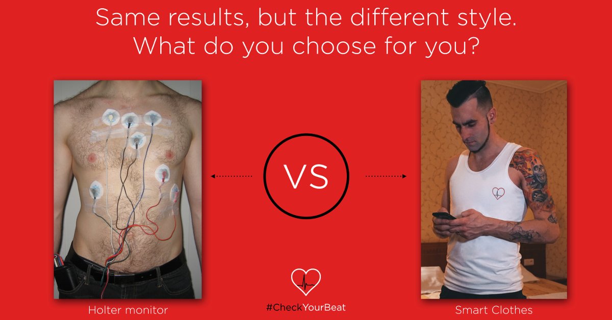 emglare's tweet photo. Same results, but the different style. What do you choose for you? https://t.co/kQfahiy7UK Check your Beat. #CheckYourBeat

#ecg #heart #beat #heartbeat #check #disease #health #phone #undershirt #tshirt #bra #sportbra #smartclothes #cardio #hearts #emglare #emglareheart https://t.co/NnU8Fj3kSL