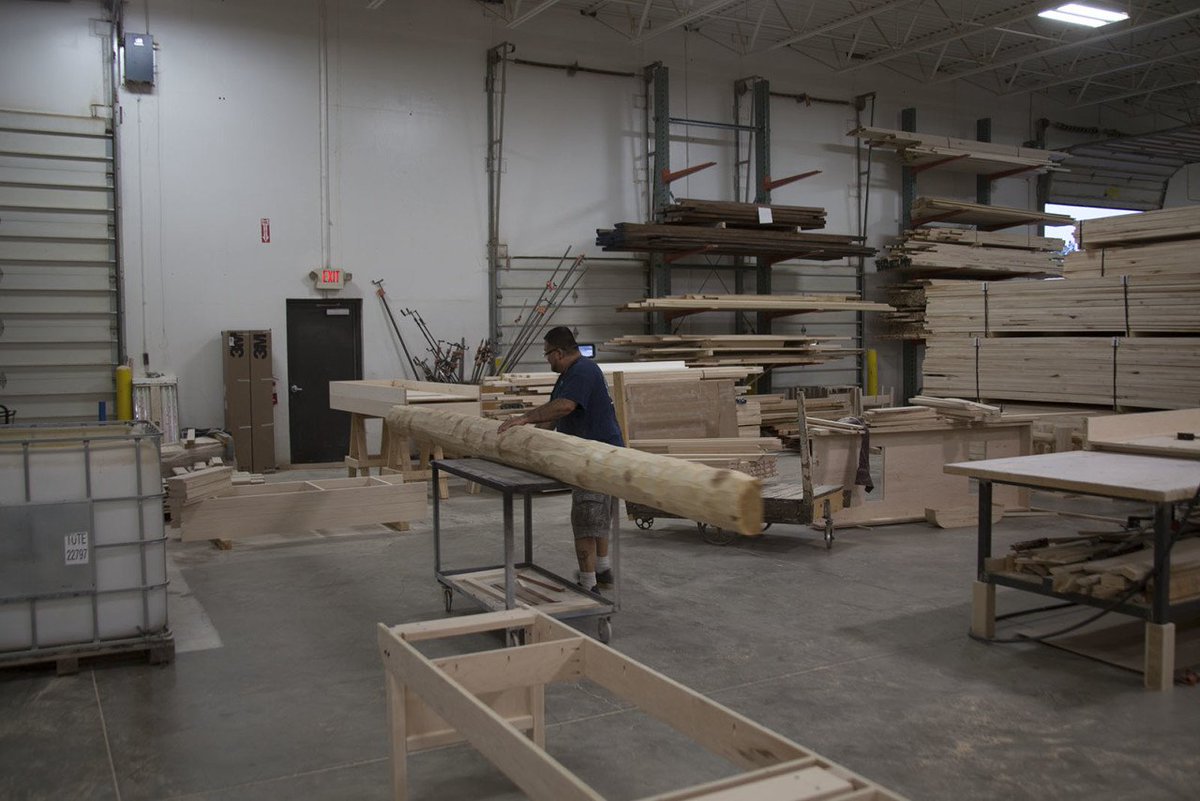 shuffleboard's tweet photo. When you make high-quality #shuffleboards, you have to have a high-quality #team! We couldn't do what we do without our awesome crew 😎 This is Jose, hard at work on a project!
#shuffleboard #qualityteam #michiganmade #americanmade #handcrafted #woodwork #qualitygames https://t.co/uMspBVXzFY