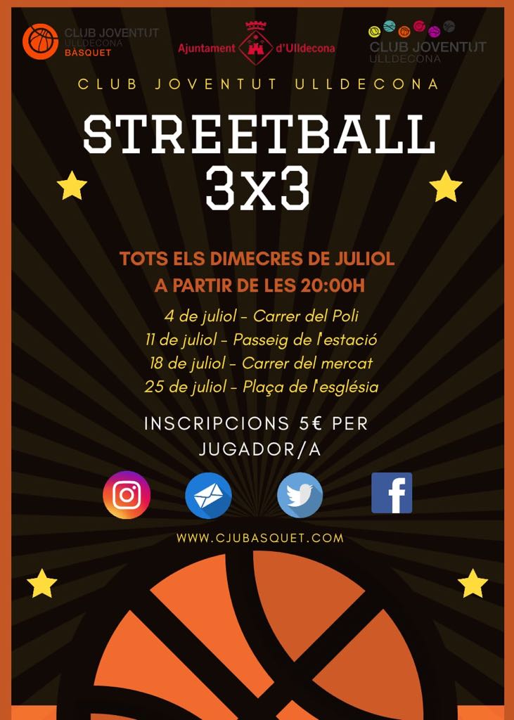Per tal de poder realitzar una bona organització i tenir una mínima previsió, agrairíem que si ja sabeu que participareu al 3x3, realitzeu la inscripció fent-nos arribar el nom de l’equip i els dels participants. Animeus, ens ho passarem bé!! #ulldecona #basquet #3x3 #july